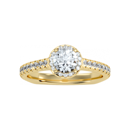 The Classy Halo Ring In 925 Sterling Silver - Eight