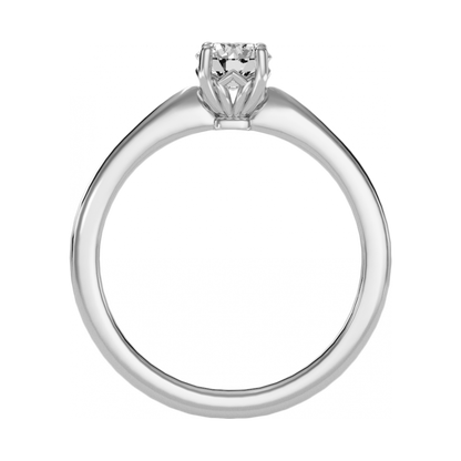 The Comfortable Solitaire Ring In 925 Sterling Silver - One