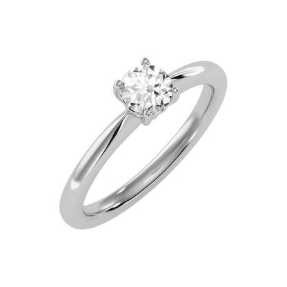 The Comfortable Solitaire Ring In 925 Sterling Silver - Two