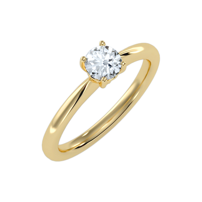 The Comfortable Solitaire Ring In 925 Sterling Silver - Six