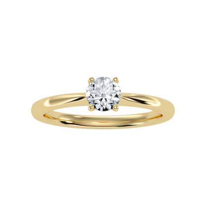 The Comfortable Solitaire Ring In 925 Sterling Silver - Eight