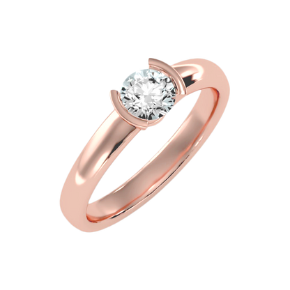 The Comical Solitaire Ring In 925 Sterling Silver - Ten