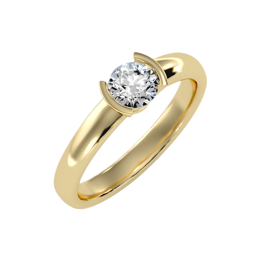 The Comical Solitaire Ring In 925 Sterling Silver - Six