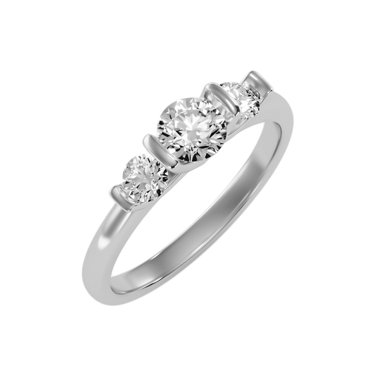 The Complimenting Engagement Ring In 925 Sterling Silver - Two