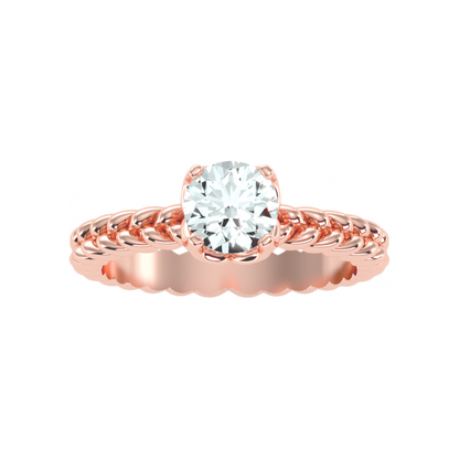 The Complimenting Solitaire Ring In 925 Sterling Silver - Twelve