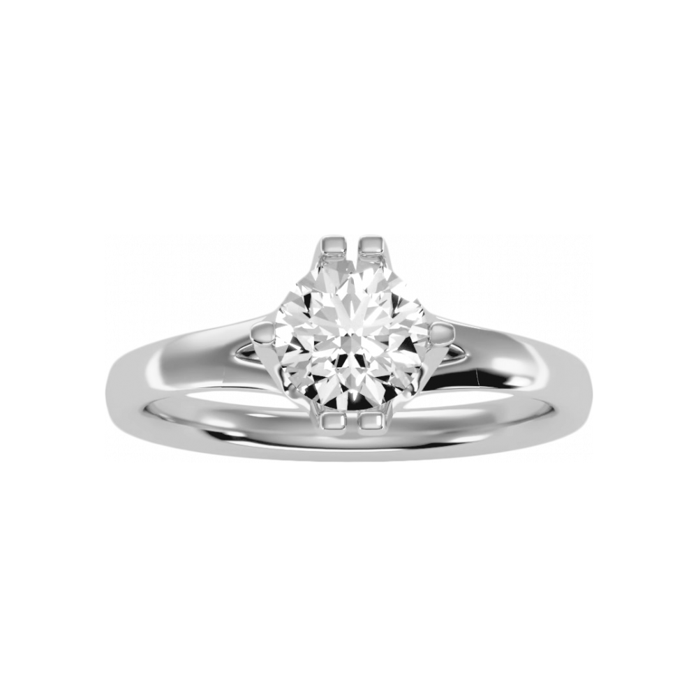 The Confident Single Stone Ring In 925 Sterling Silver - Four