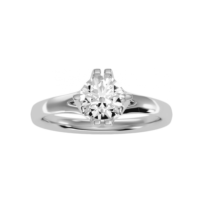 The Confident Single Stone Ring In 925 Sterling Silver - Four