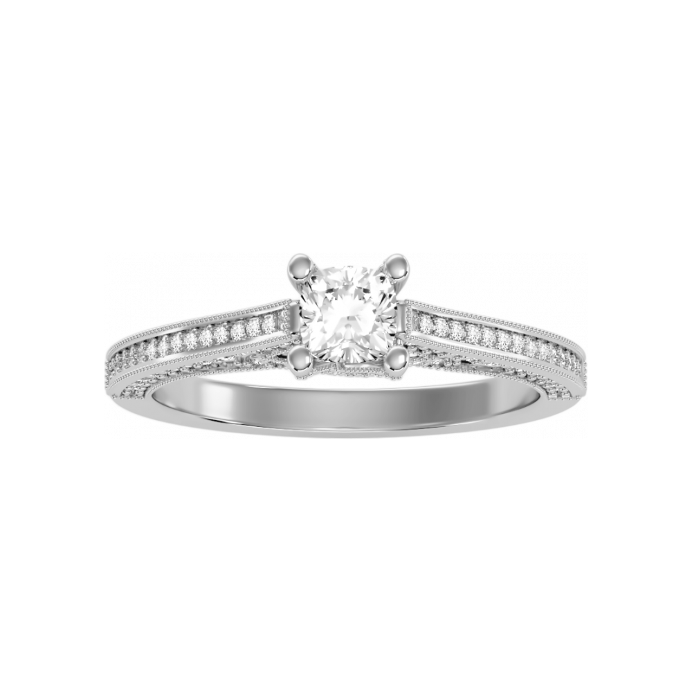 The Confounding Solitaire Ring In 925 Sterling Silver - Four