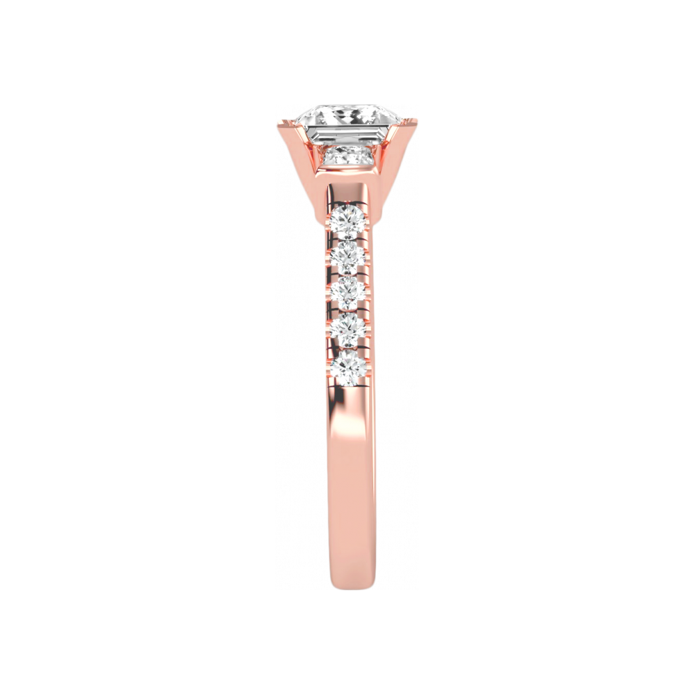 The Cutting Edge Three Stone Ring In 925 Sterling Silver - Eleven