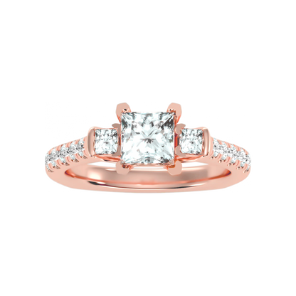 The Cutting Edge Three Stone Ring - Twelve