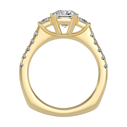The Cutting Edge Three Stone Ring - Five