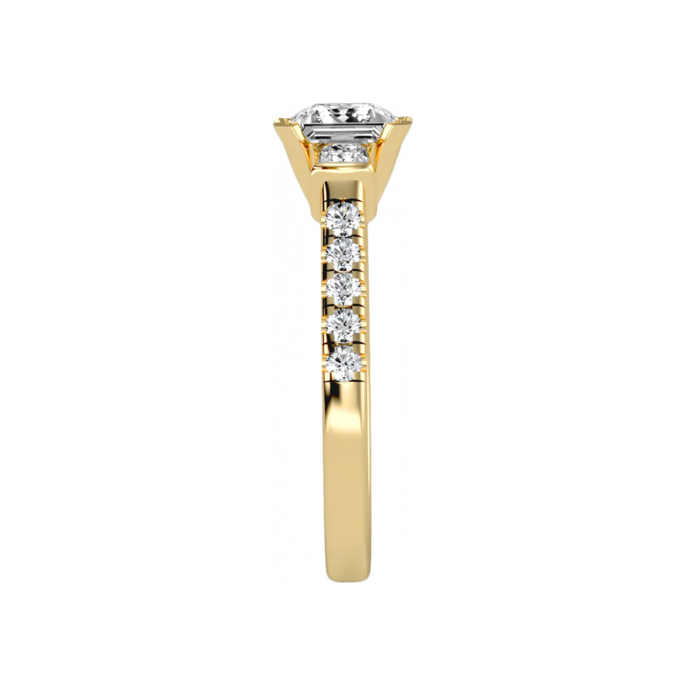 The Cutting Edge Three Stone Ring In 925 Sterling Silver - Seven
