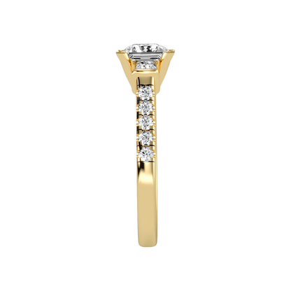 The Cutting Edge Three Stone Ring In 925 Sterling Silver - Seven