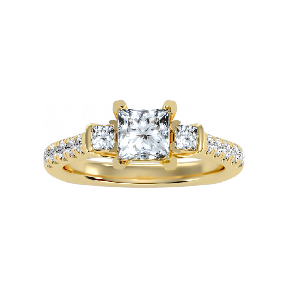 The Cutting Edge Three Stone Ring - Eight