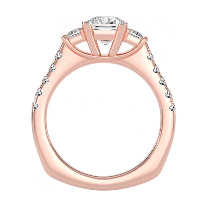 The Cutting Edge Three Stone Ring - Nine