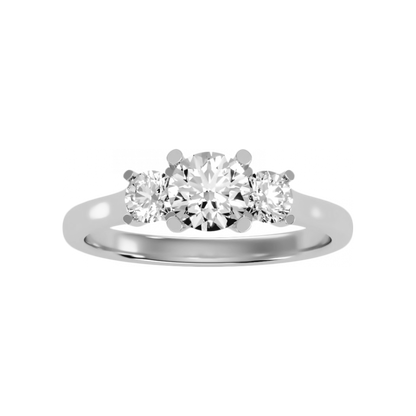 The Dainty Engagement Ring In 925 Sterling Silver - Four