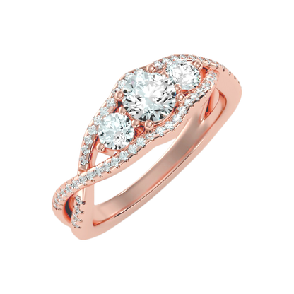 The Dashing Three Stone Ring - Ten