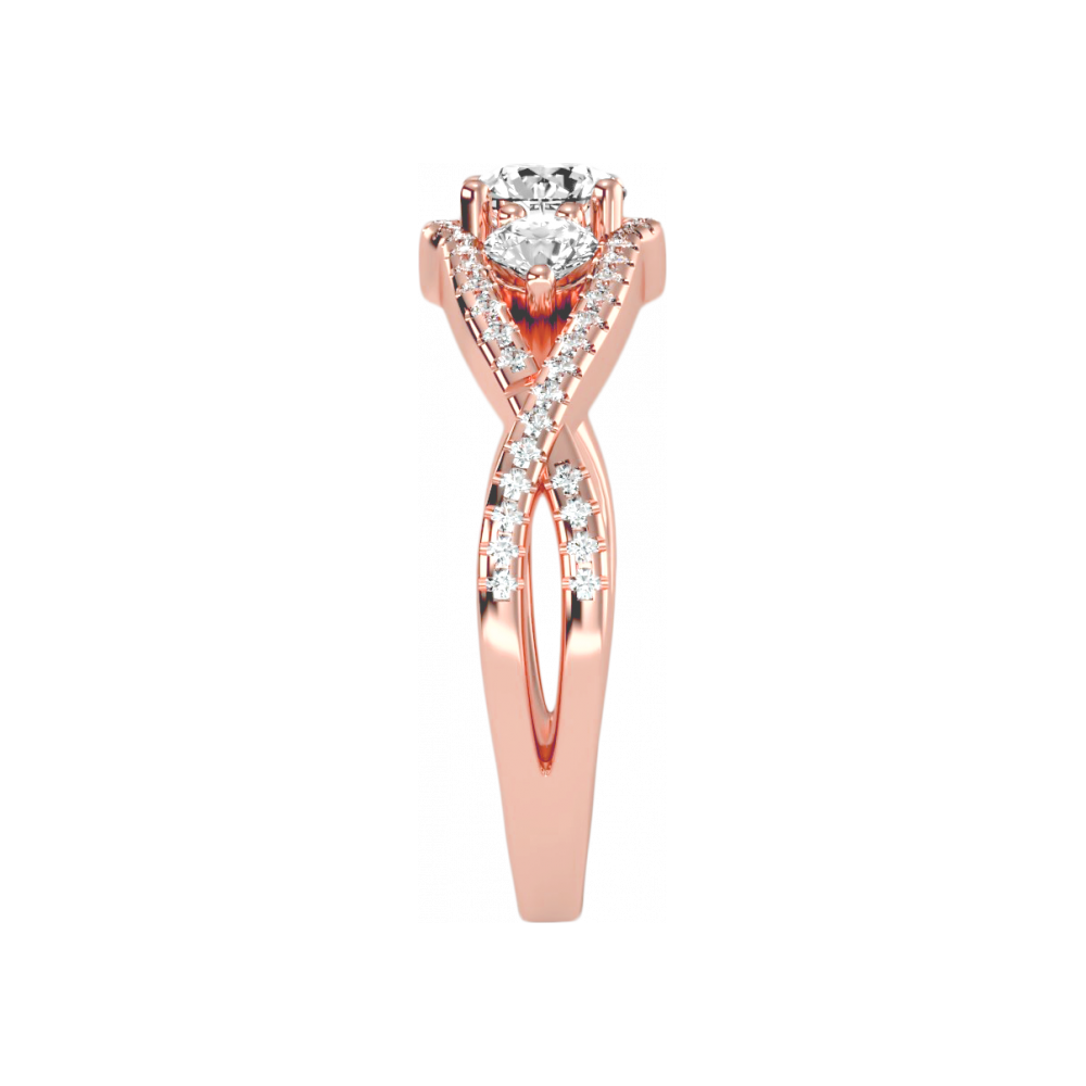 The Dashing Three Stone Ring - Eleven