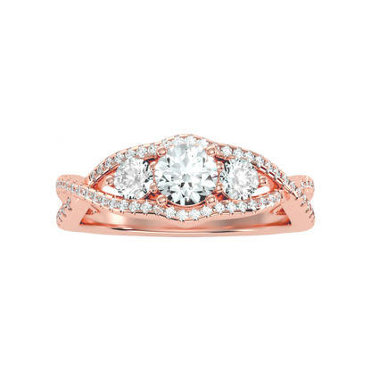 The Dashing Three Stone Ring In 925 Sterling Silver - Twelve