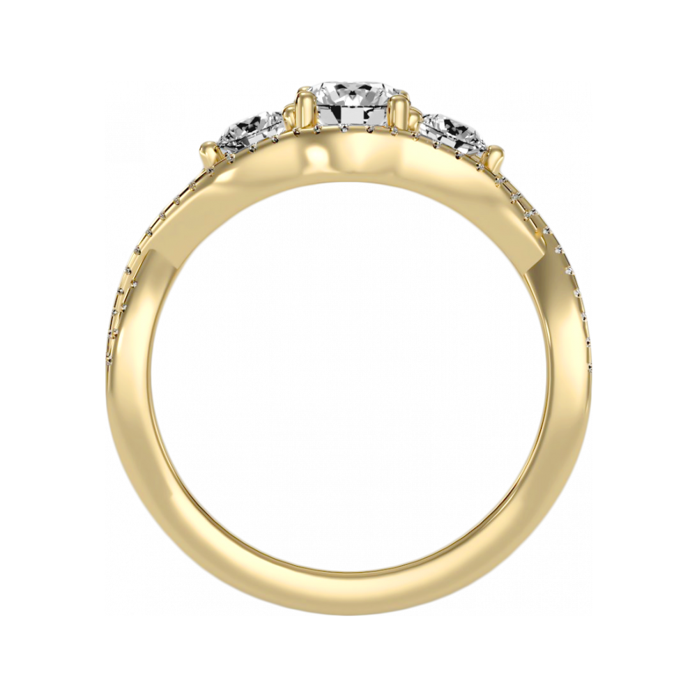 The Dashing Three Stone Ring In 925 Sterling Silver - Five
