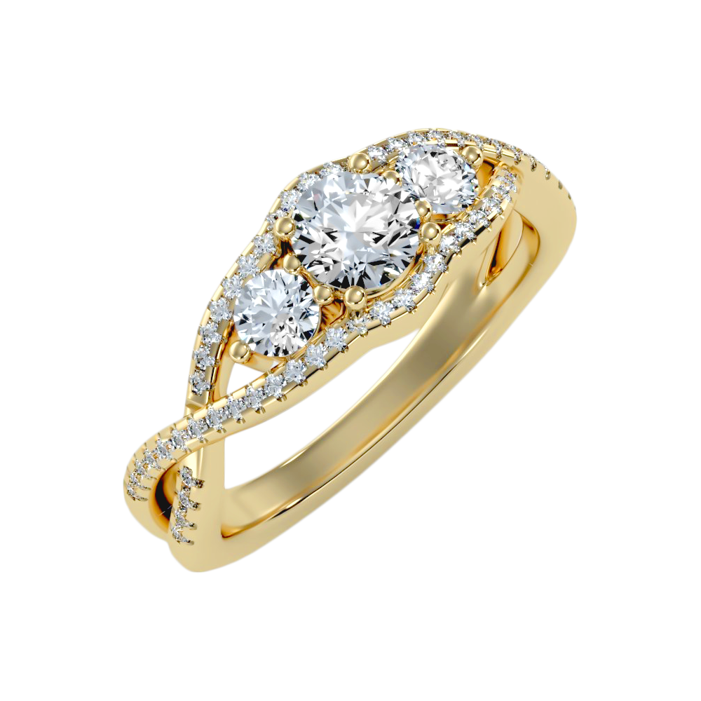 The Dashing Three Stone Ring - Six