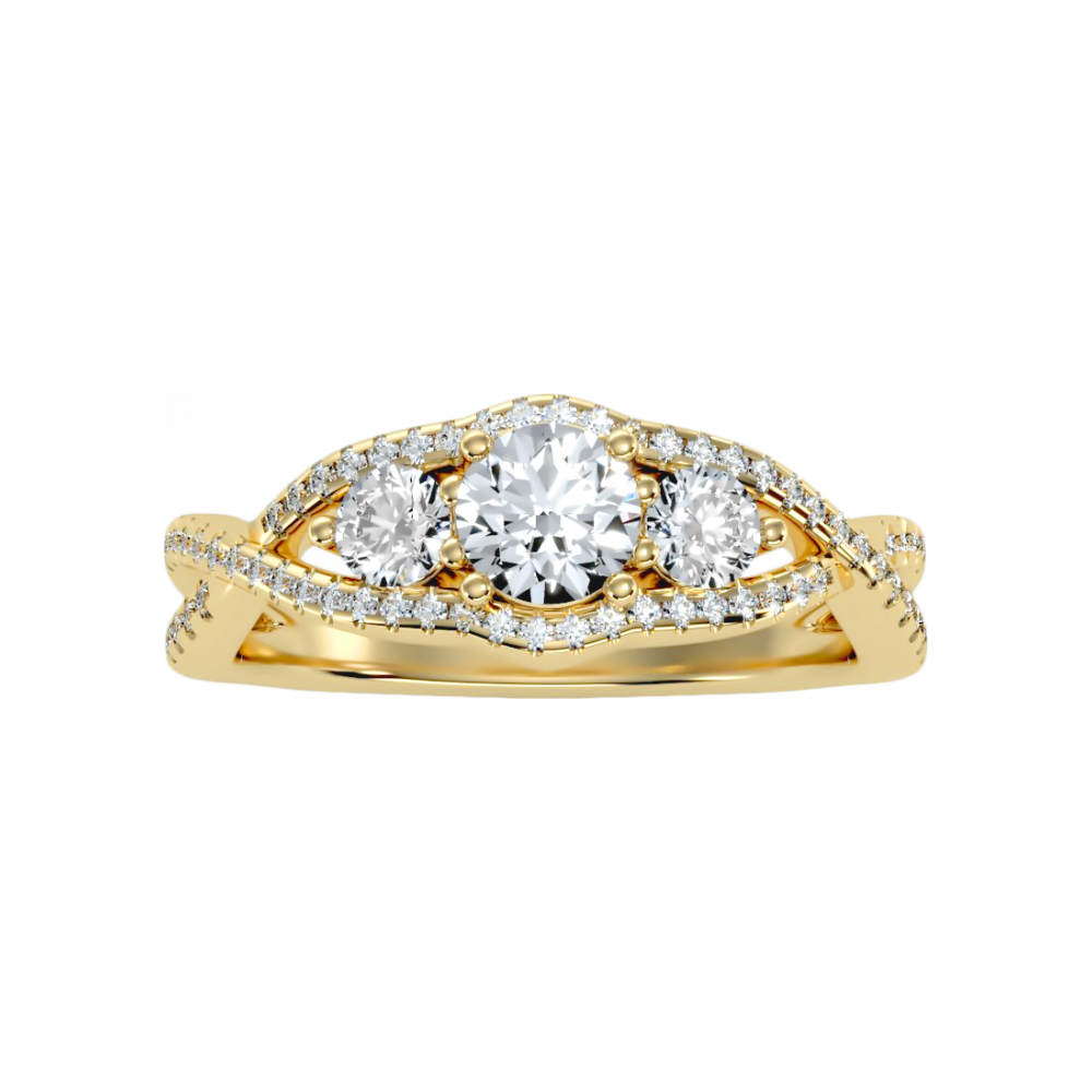The Dashing Three Stone Ring - Eight