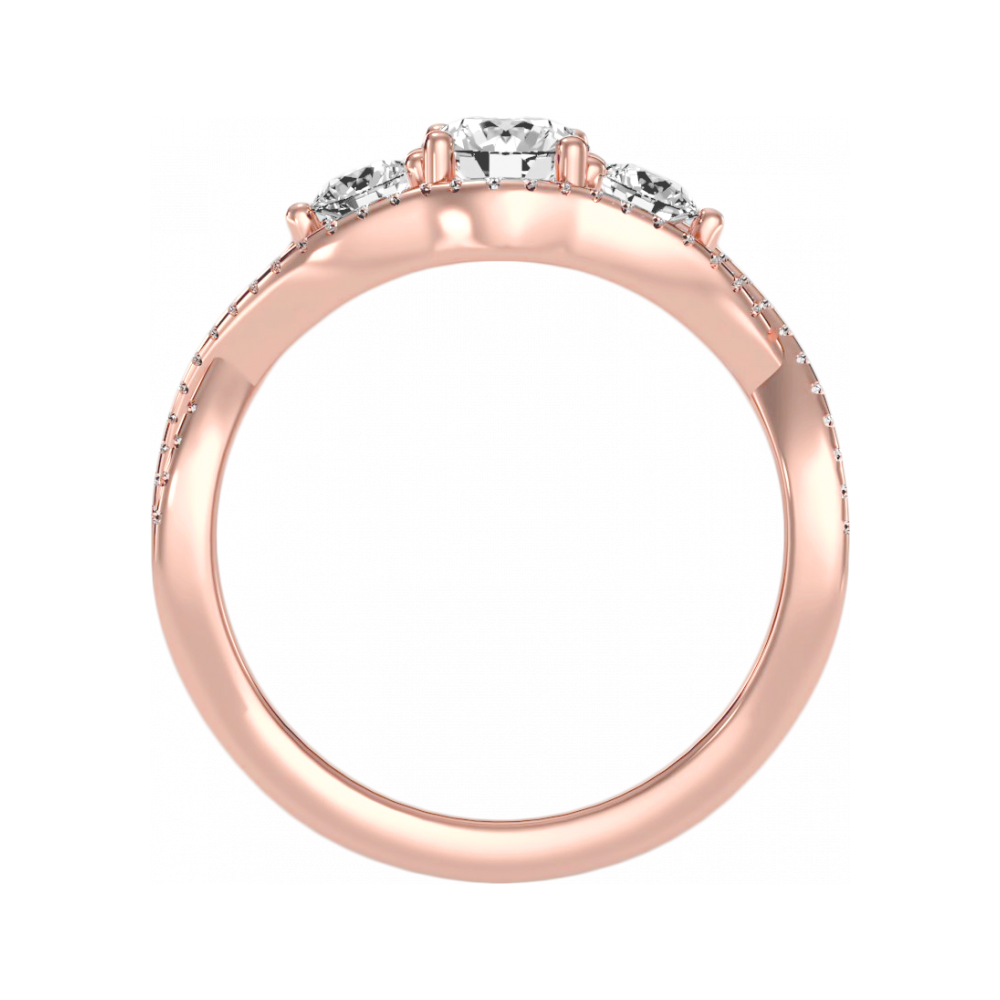 The Dashing Three Stone Ring - Nine