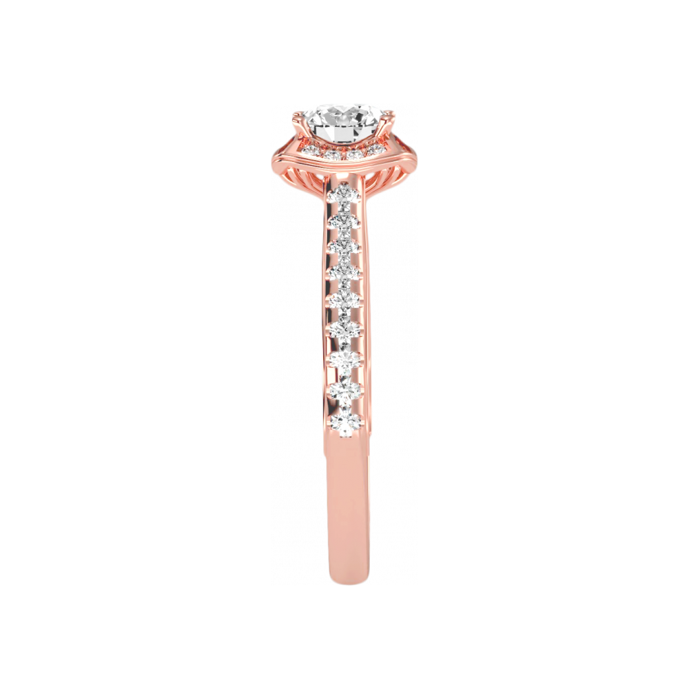 The Dazzling Halo Ring In 925 Sterling Silver - Eleven