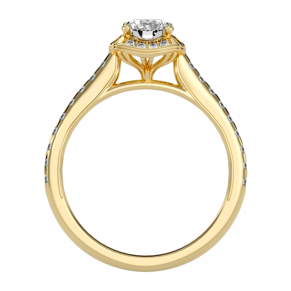 The Dazzling Halo Ring In 925 Sterling Silver - Five