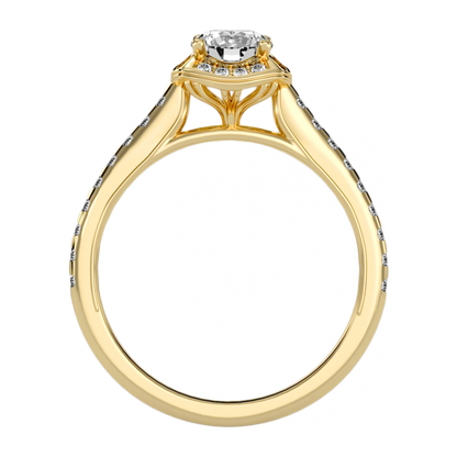 The Dazzling Halo Ring In 925 Sterling Silver - Five