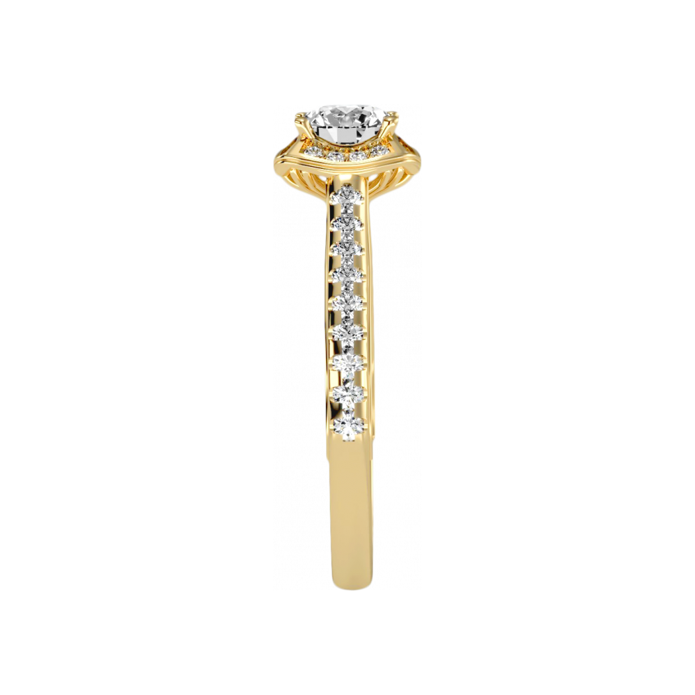 The Dazzling Halo Ring In 925 Sterling Silver - Seven