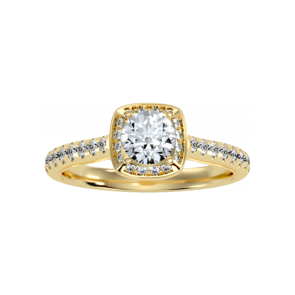The Dazzling Halo Ring In 925 Sterling Silver - Eight