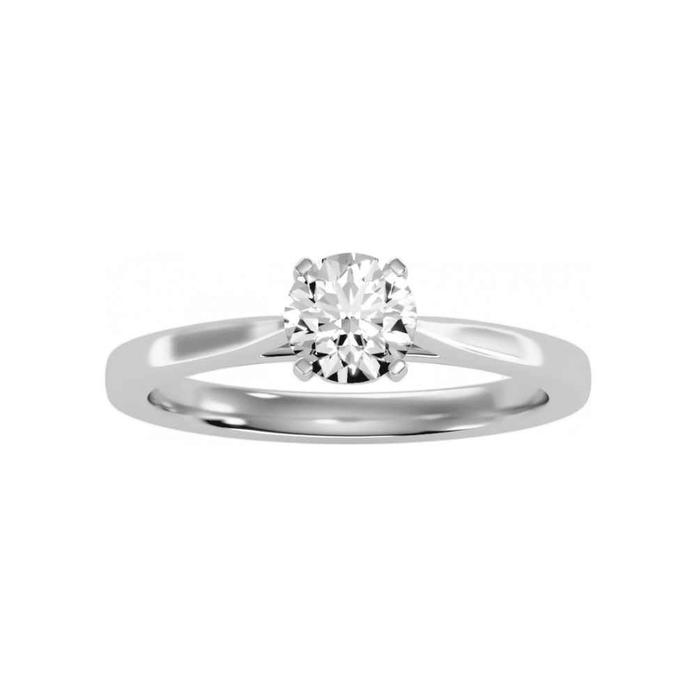 The Decent Single Stone Ring In 925 Sterling Silver - Four
