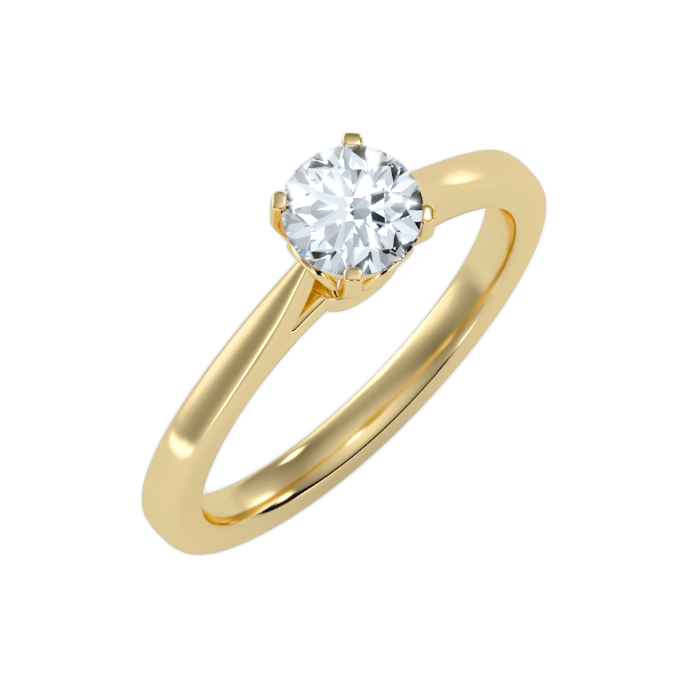 The Decent Single Stone Ring In 925 Sterling Silver - Six