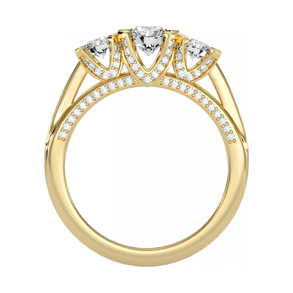 The Delightful Halo Ring In 925 Sterling Silver - Five
