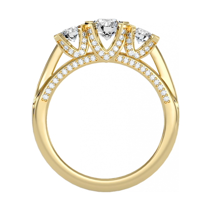 The Delightful Halo Ring In 925 Sterling Silver - Five