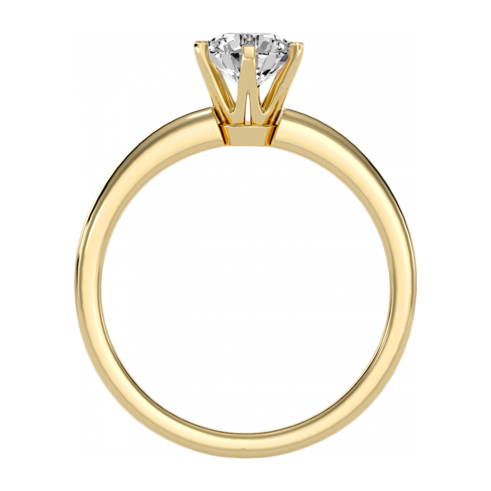 The Delightful Solitaire Ring In 925 Sterling Silver - Five
