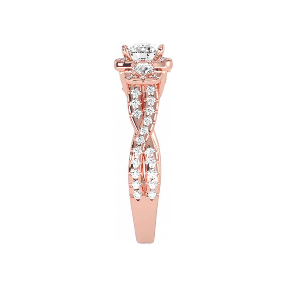 The Divine Three Stone Ring In 925 Sterling Silver - Eleven
