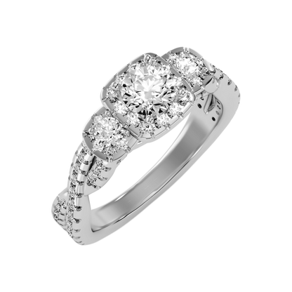The Divine Three Stone Ring - Two