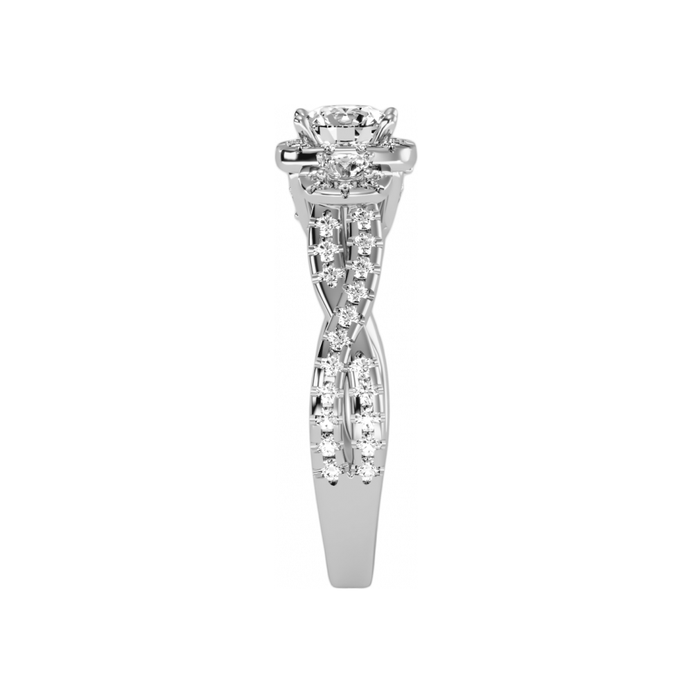 The Divine Three Stone Ring In 925 Sterling Silver - Three