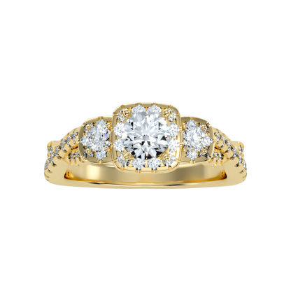 The Divine Three Stone Ring In 925 Sterling Silver - Eight