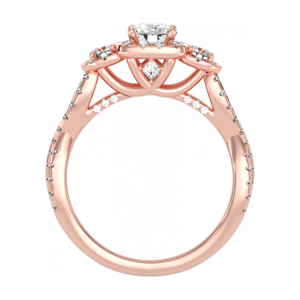 The Divine Three Stone Ring In 925 Sterling Silver - Nine