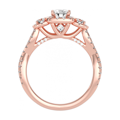 The Divine Three Stone Ring - Nine