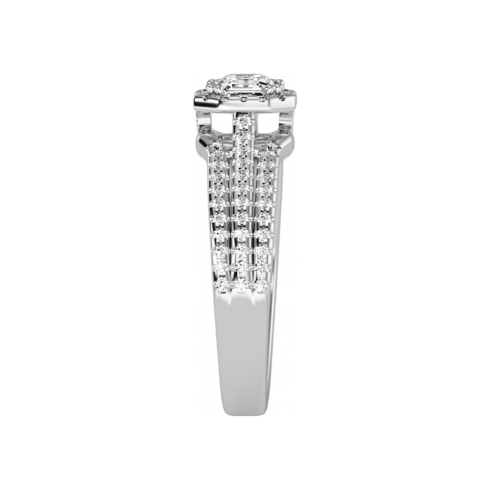 The Edgy Single Stone Ring In 925 Sterling Silver - Three