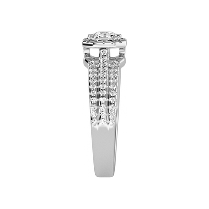 The Edgy Single Stone Ring In 925 Sterling Silver - Three