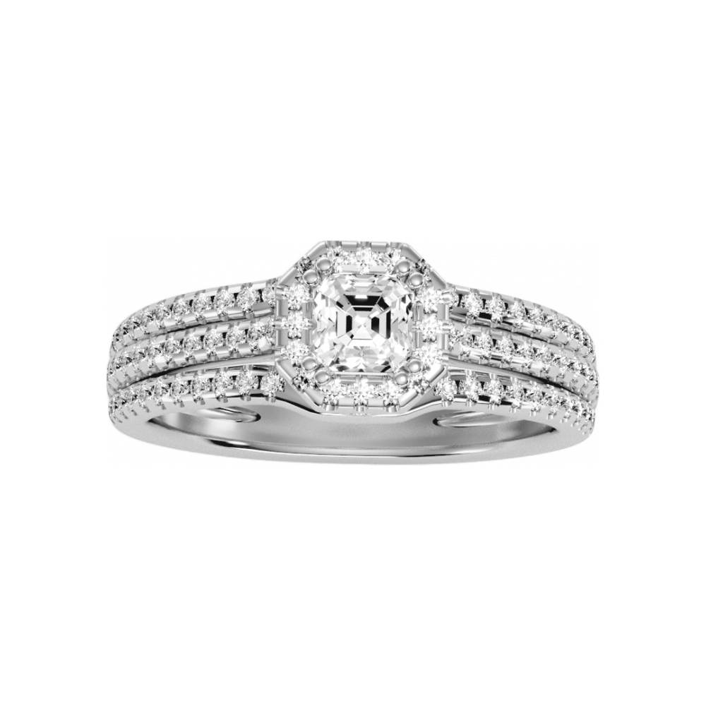 The Edgy Single Stone Ring In 925 Sterling Silver - Four
