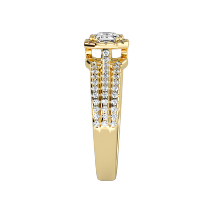 The Edgy Single Stone Ring - Seven
