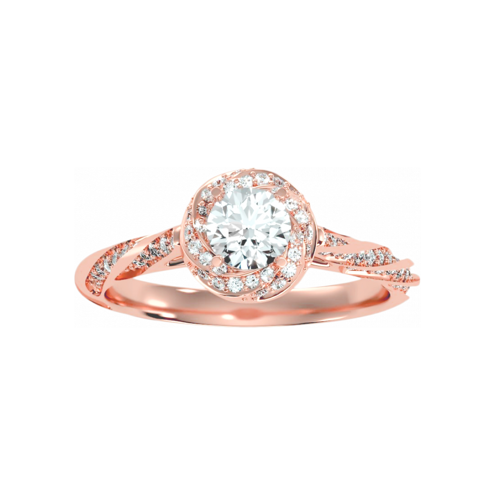 The Elegant Halo Ring - Twelve