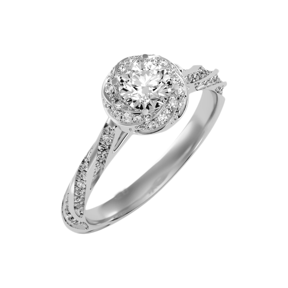 The Elegant Halo Ring - Two