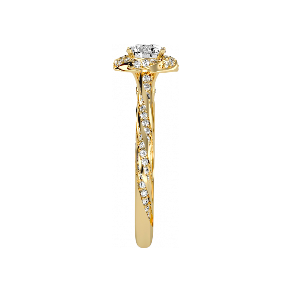 The Elegant Halo Ring In 925 Sterling Silver - Seven